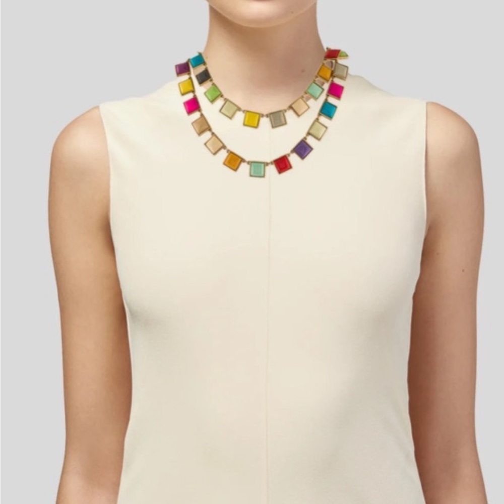 Kate Spade Gold Plated Necklace Tutti Frutti multicolored bubbles NWT 18” - Picture 7 of 11